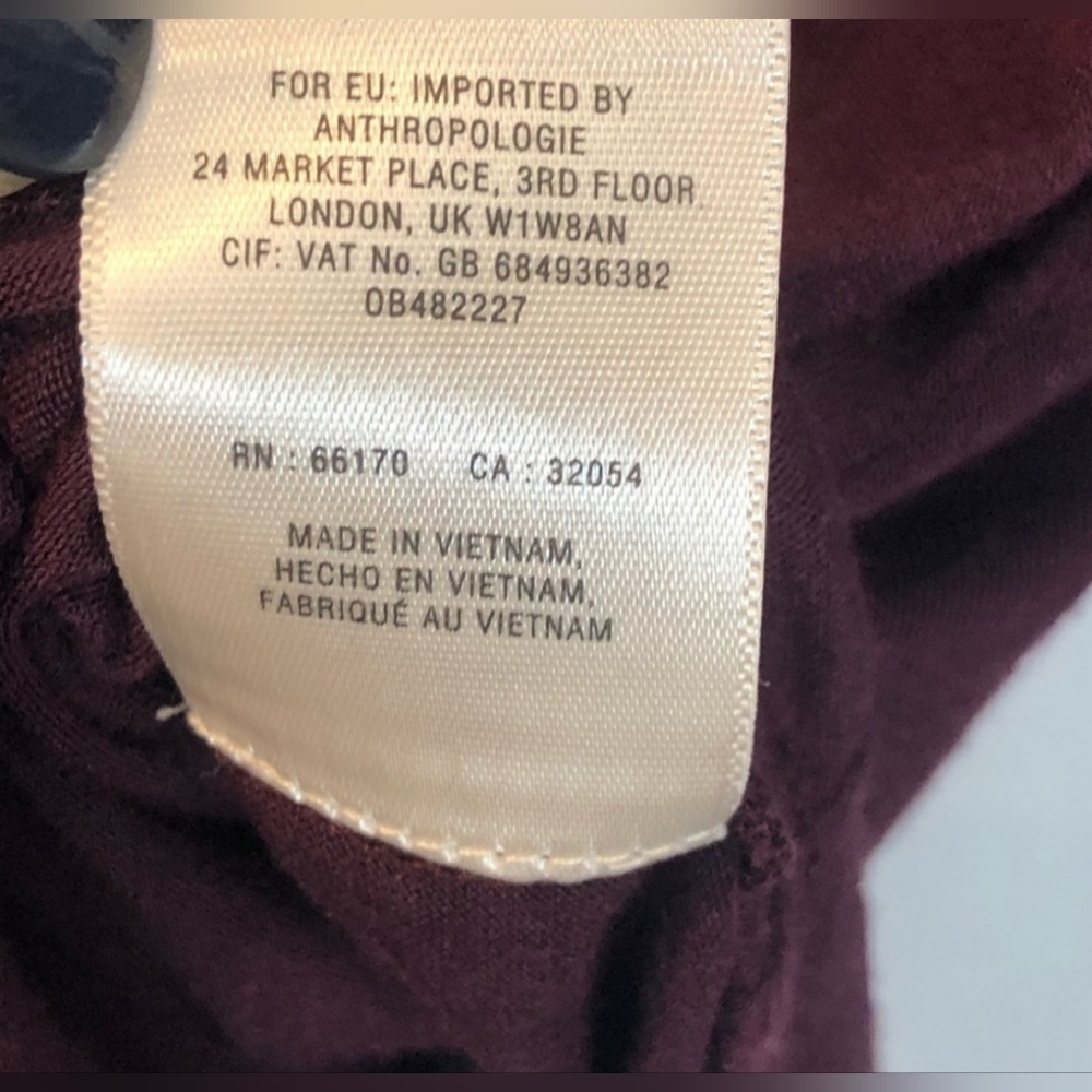 Anthropologie Postmark Maroon Split Neck Tunic To… - image 7